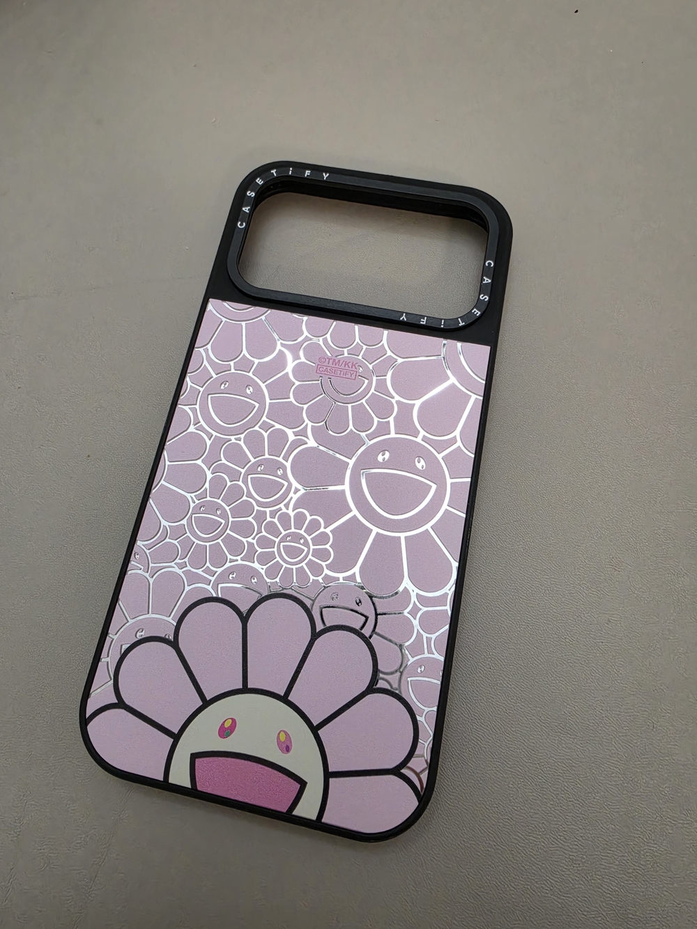 Casetify Pink Smiley Floral Phone Case with Black Frame (Iphone 17 Pro Max)